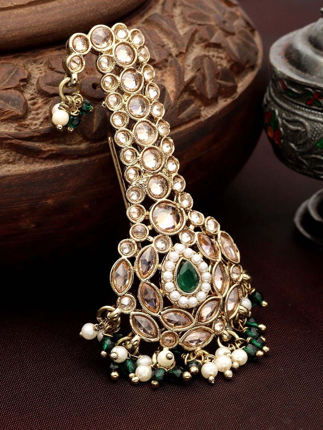 

Sanjog Men Brooch, Green