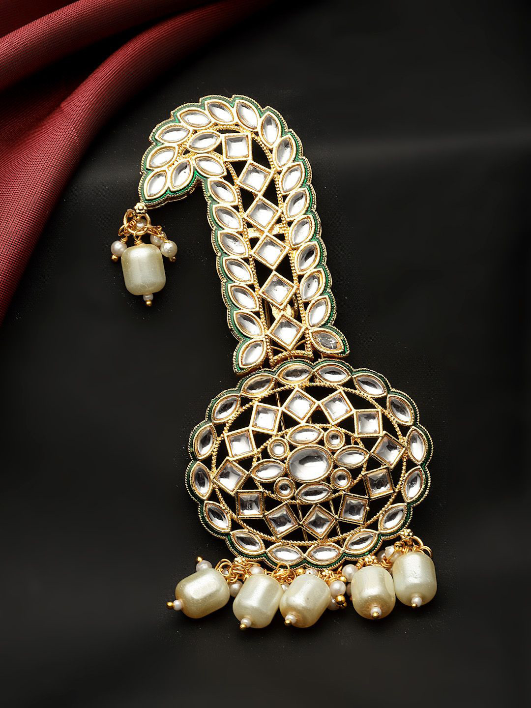 

Sanjog Men Brooch, White