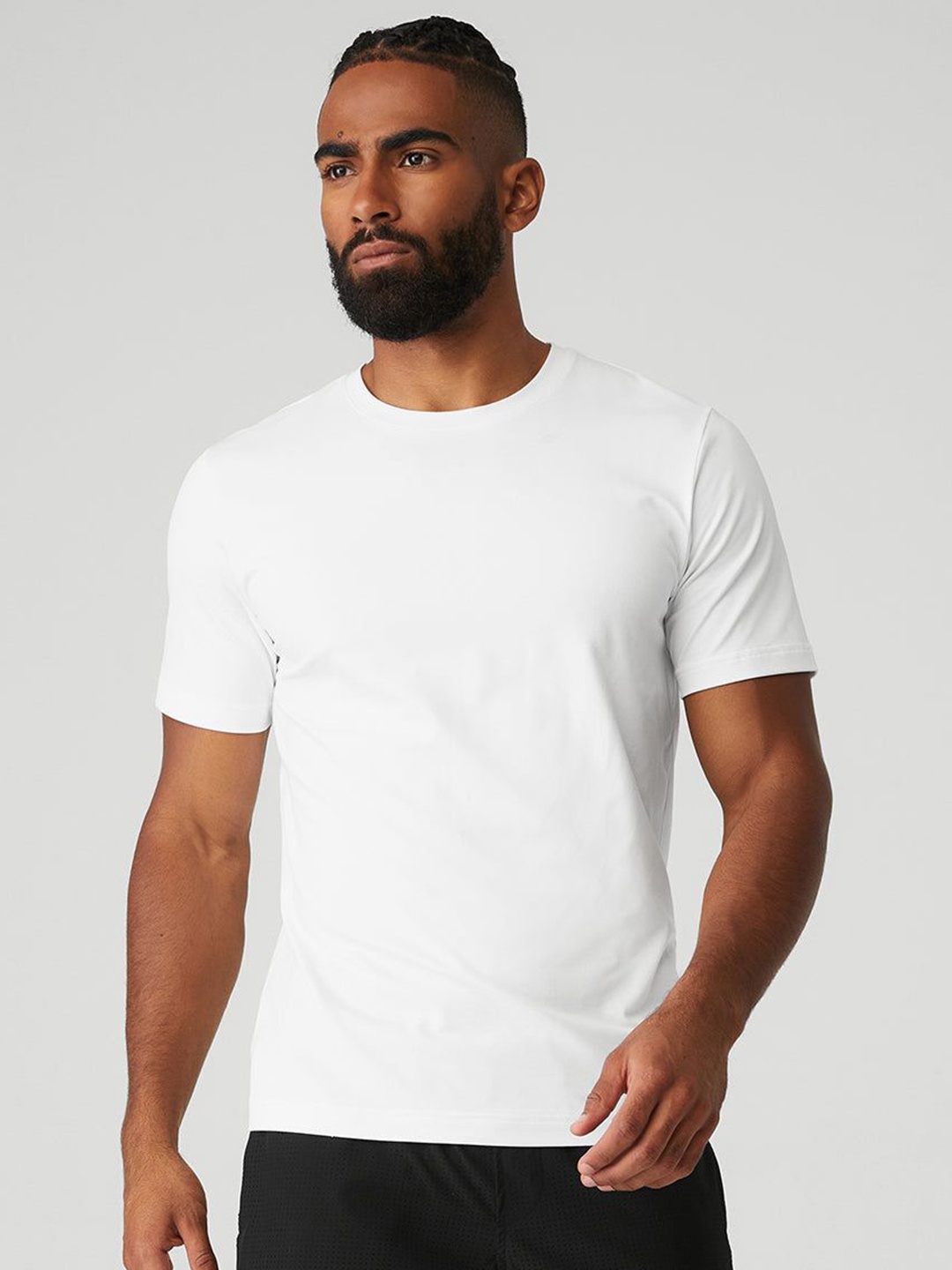 

appulse Men Short Sleeve Round Neck Sports T-shirt, White