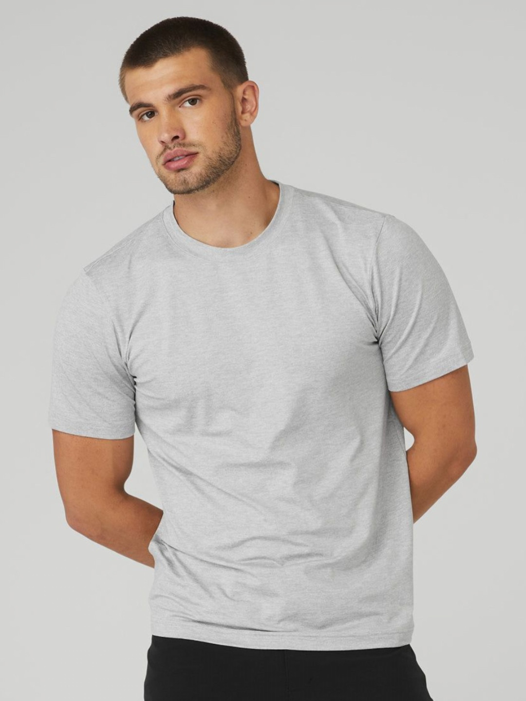 

appulse Men Short Sleeve Round Neck Sports T-shirt, Grey