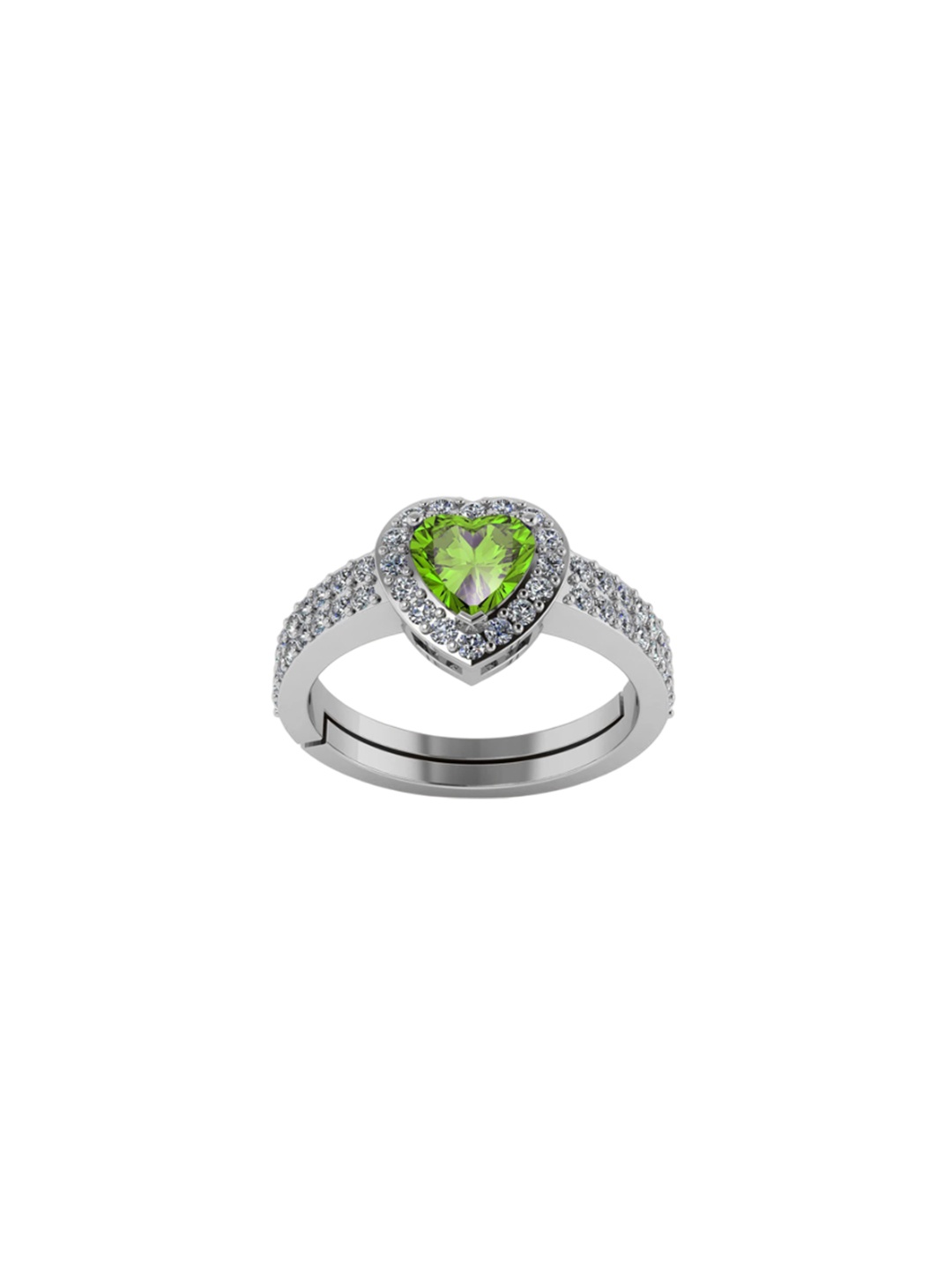 

LMDPRAJAPATIS Unisex Embellished Ring, Green