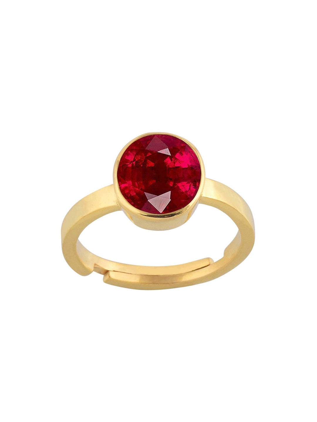 

LMDPRAJAPATIS Unisex Embellished Ring, Red