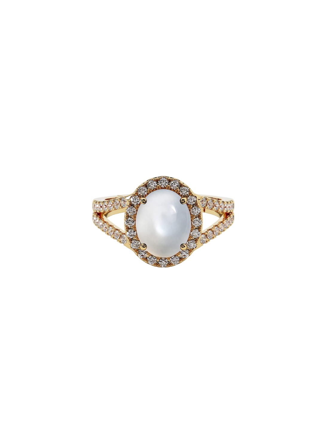 

LMDPRAJAPATIS Unisex Embellished Ring, White