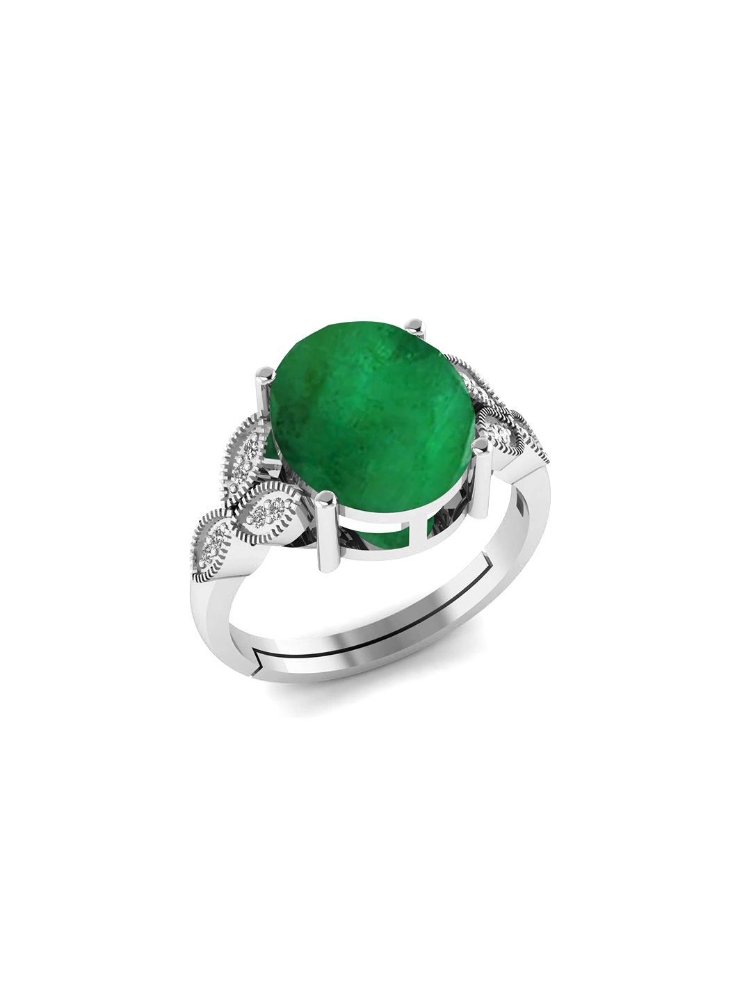 

LMDPRAJAPATIS Unisex Embellished Ring, Green