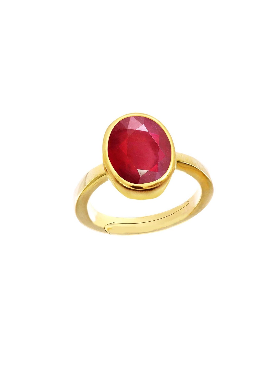 

LMDPRAJAPATIS Unisex Embellished Ring, Red