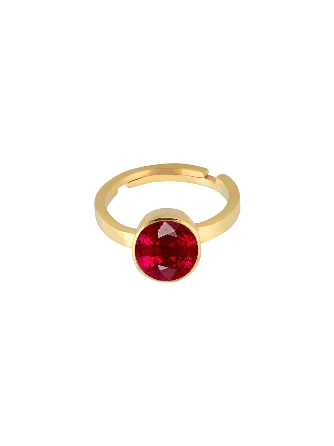 

LMDPRAJAPATIS Unisex Embellished Ring, Red