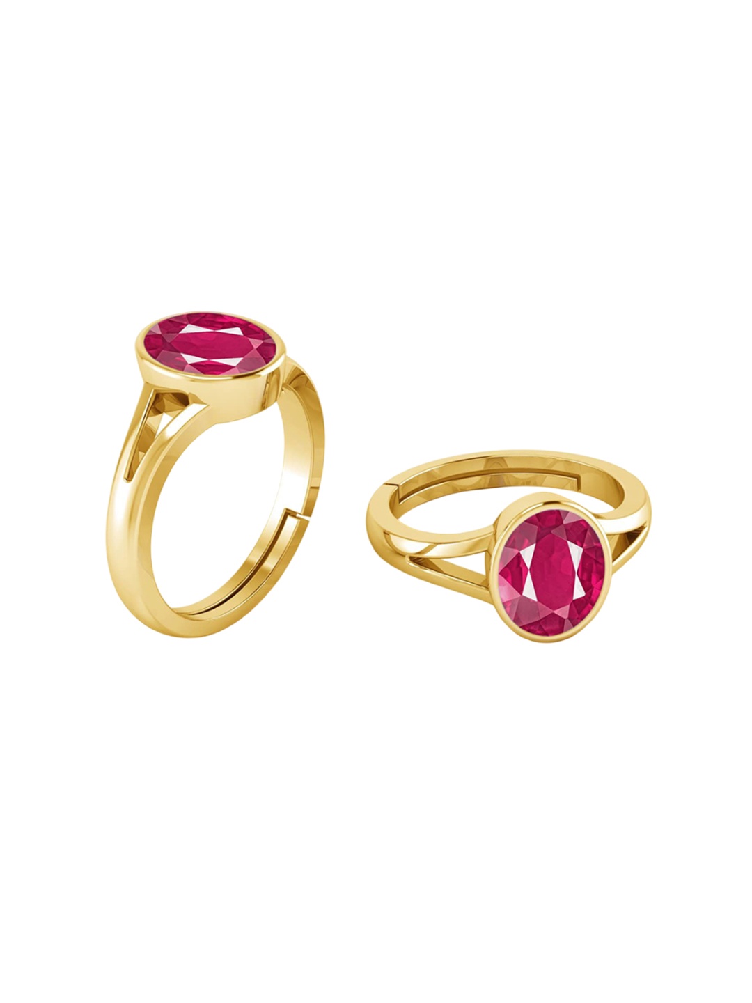 

LMDPRAJAPATIS Unisex Embellished Ring, Red