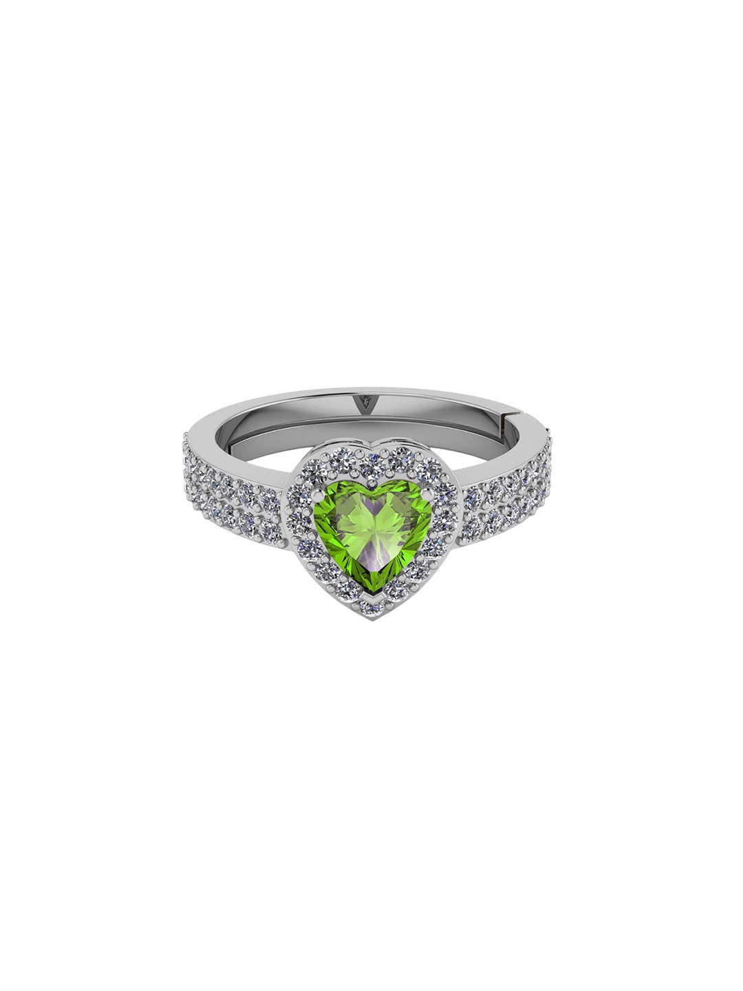 

LMDPRAJAPATIS Unisex Embellished Ring, Green