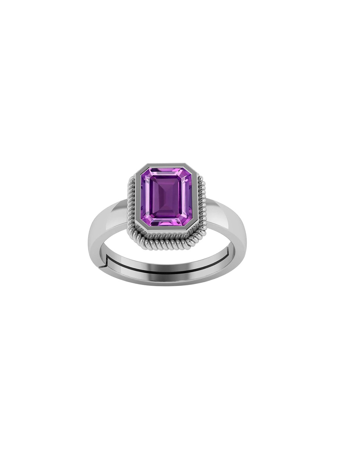 

LMDPRAJAPATIS Unisex Embellished Ring, Silver