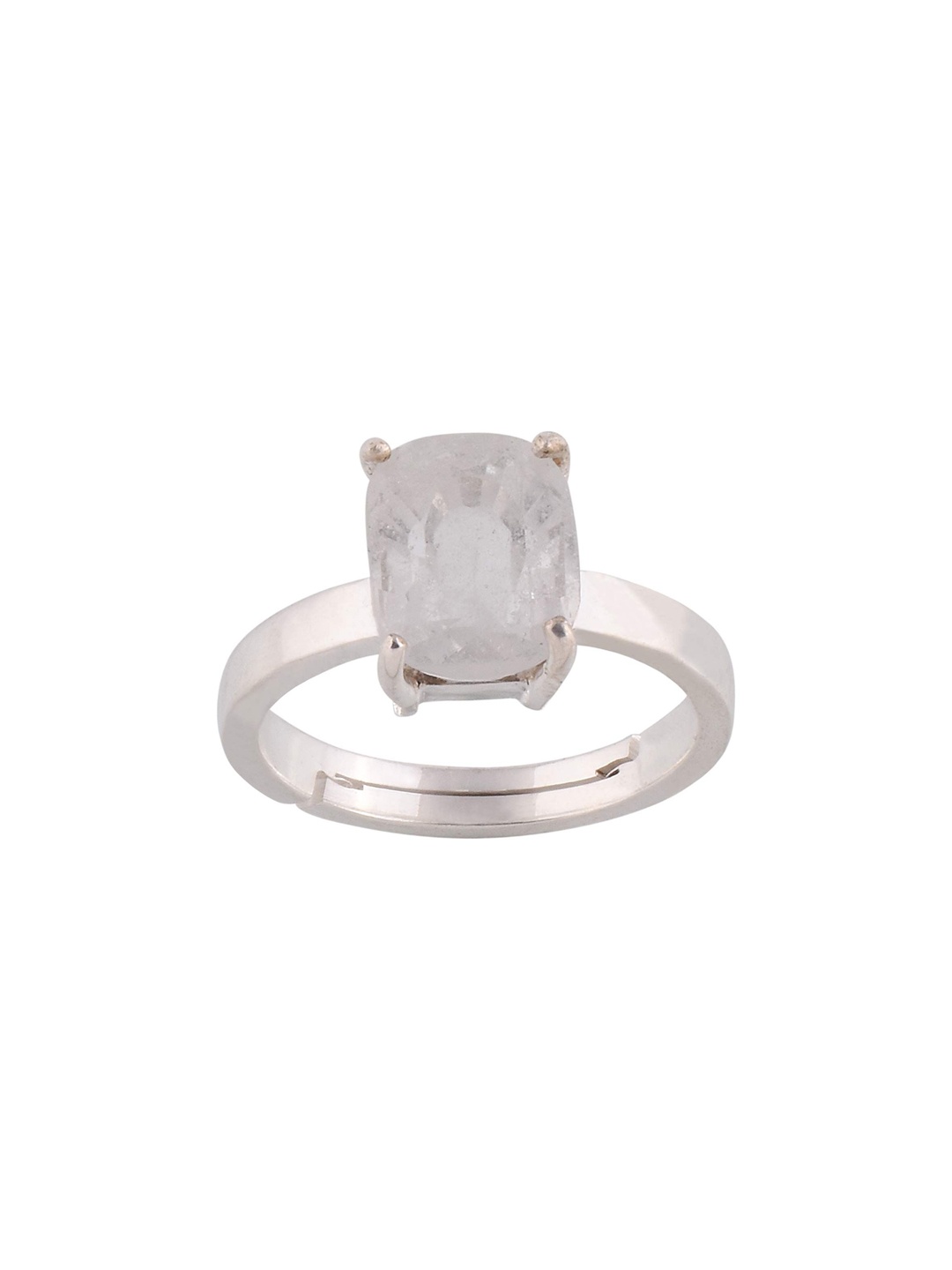 

LMDPRAJAPATIS Unisex Embellished Ring, White