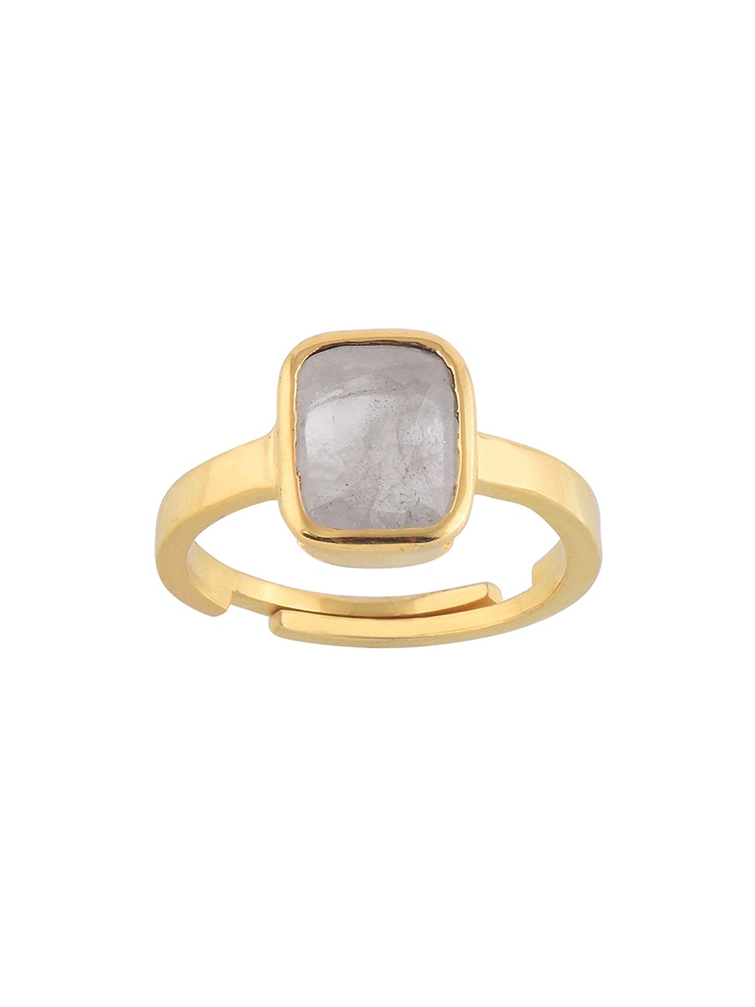 

LMDPRAJAPATIS Unisex Embellished Ring, White