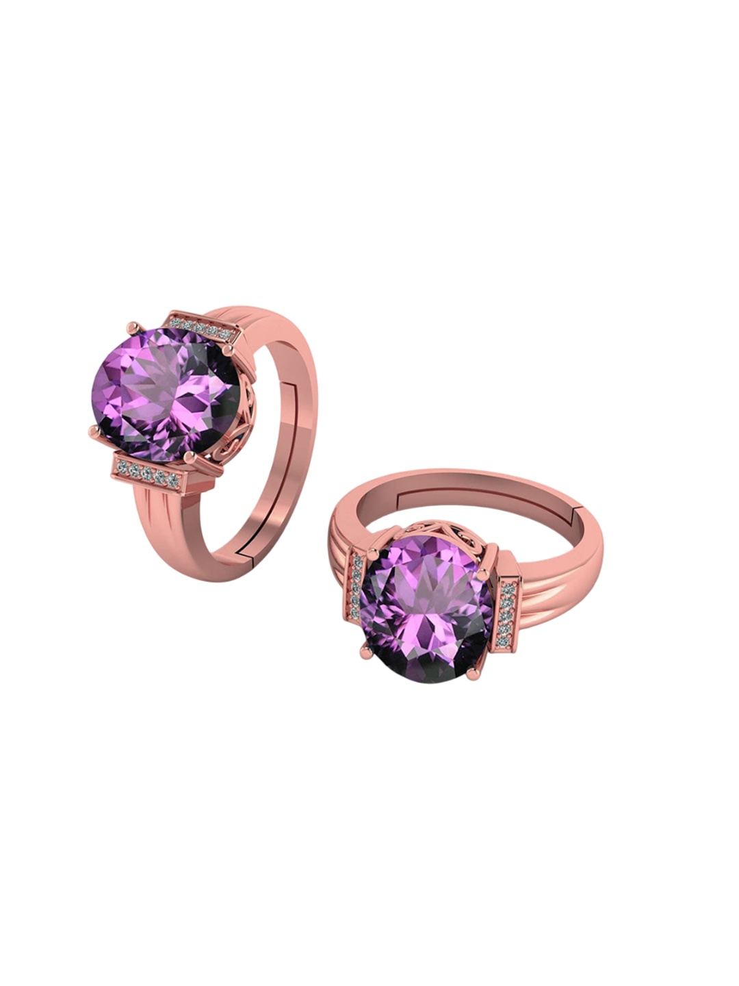 

LMDPRAJAPATIS Unisex Embellished Ring, Purple