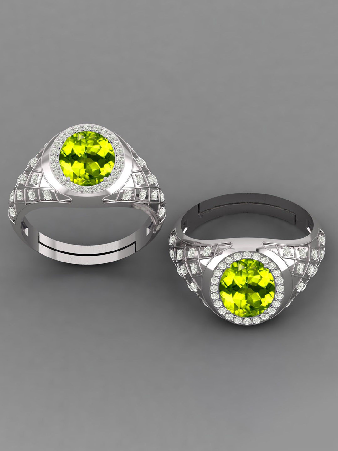 

LMDPRAJAPATIS Unisex Embellished Ring, Silver