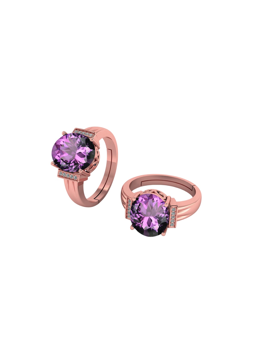 

LMDPRAJAPATIS Unisex Embellished Ring, Purple