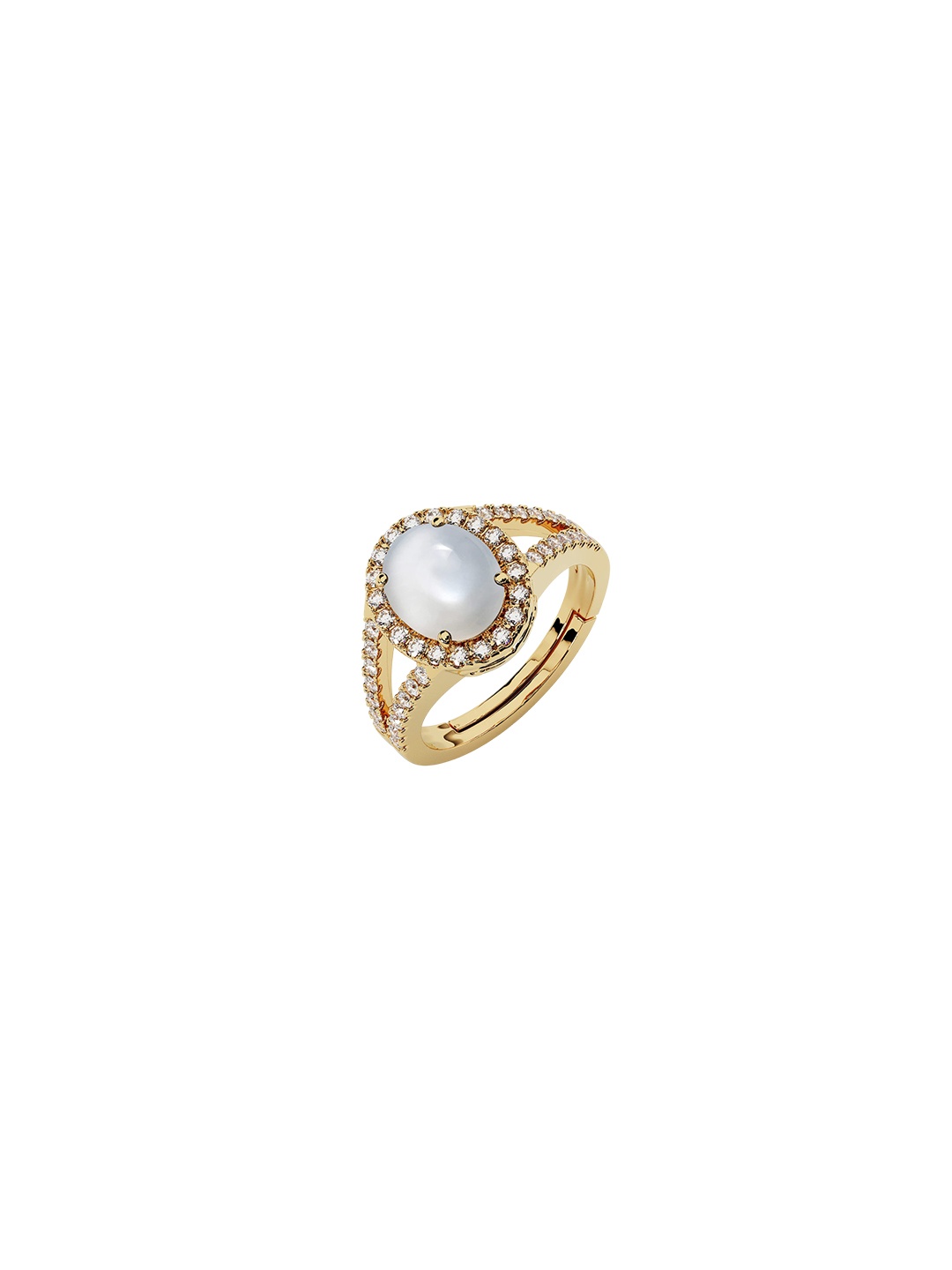 

LMDPRAJAPATIS Unisex Embellished Ring, White
