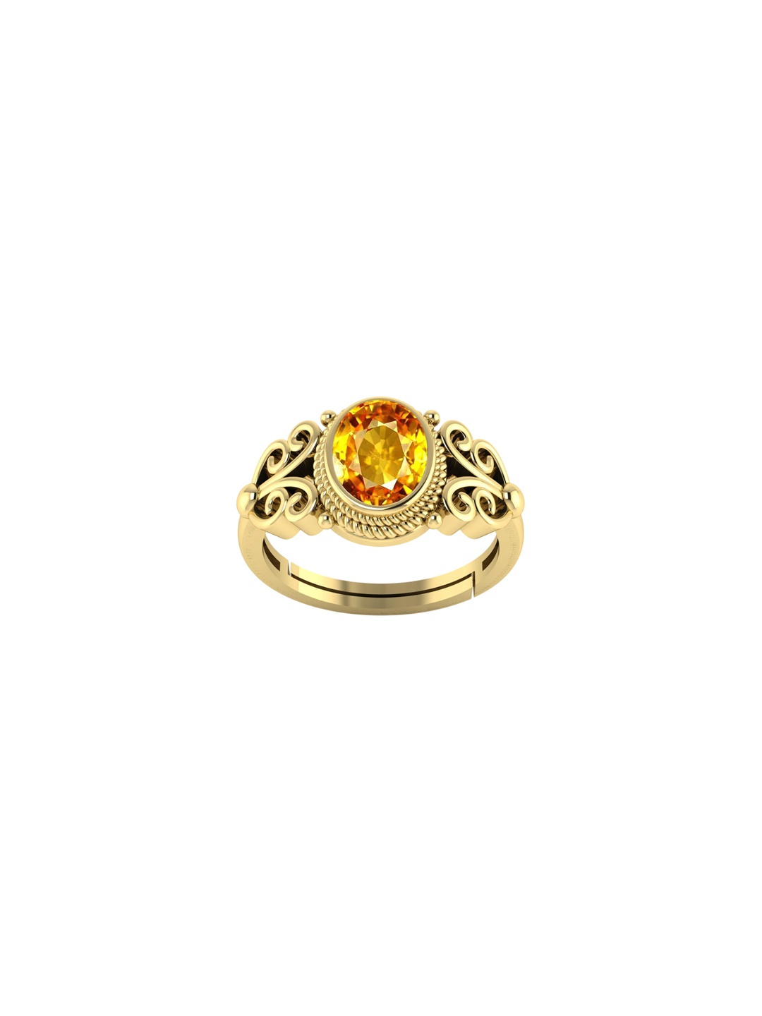 

LMDPRAJAPATIS Unisex Embellished Ring, Gold