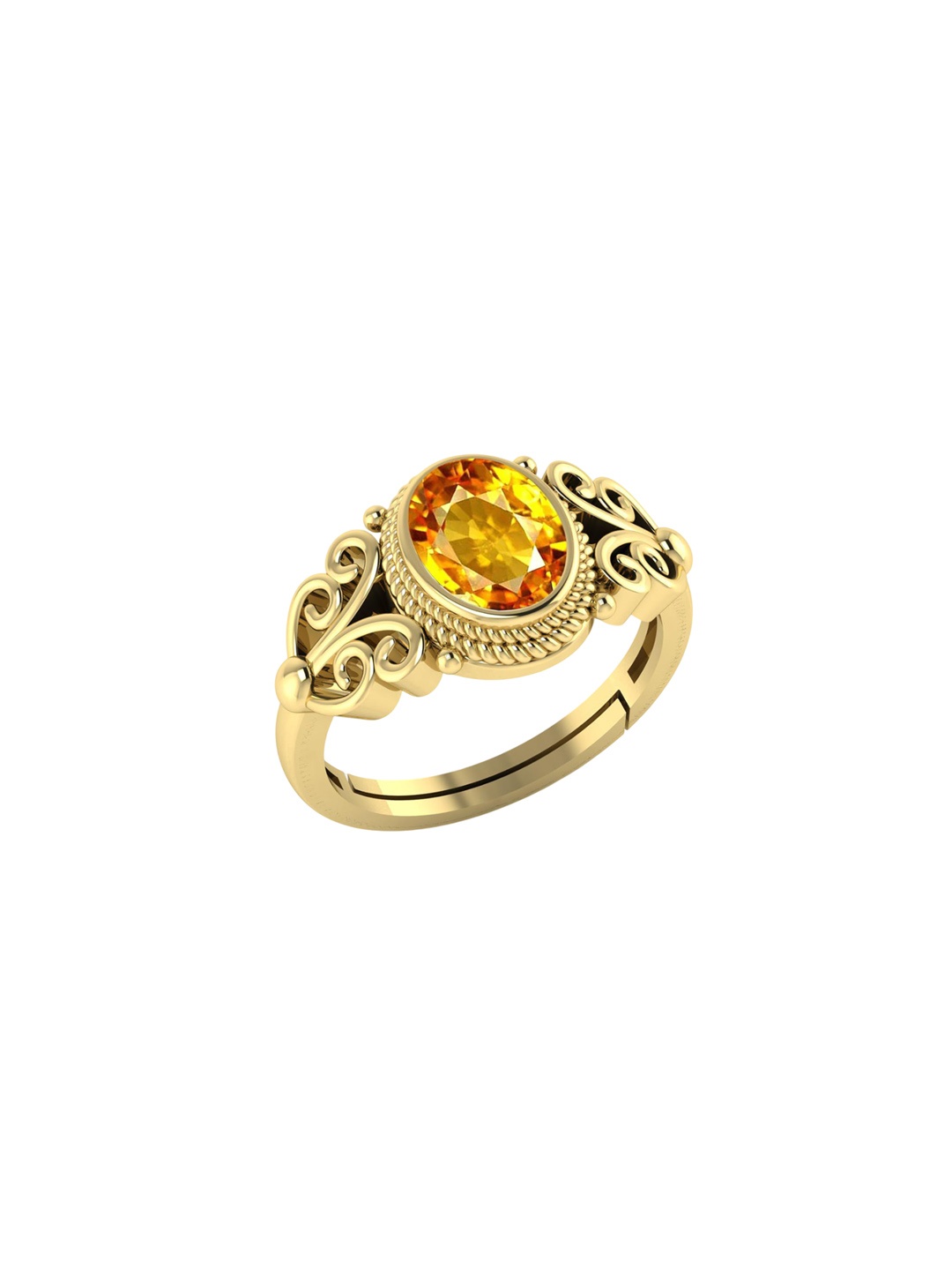 

LMDPRAJAPATIS Unisex Embellished Ring, Gold