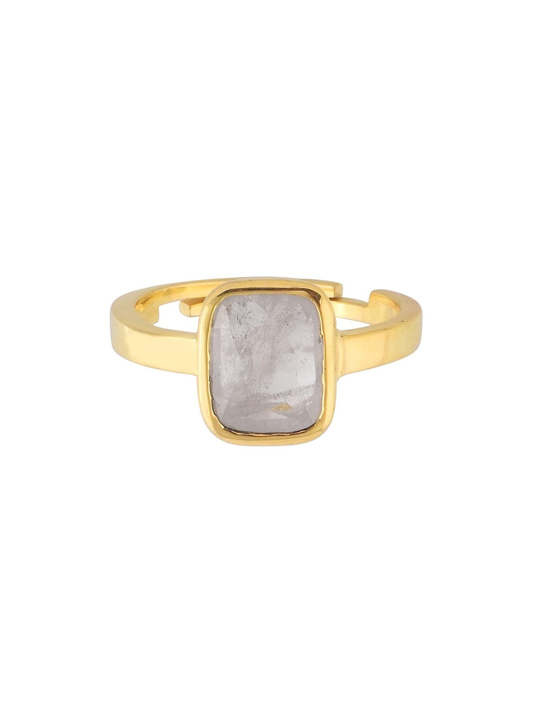 

LMDPRAJAPATIS Unisex Embellished Ring, White