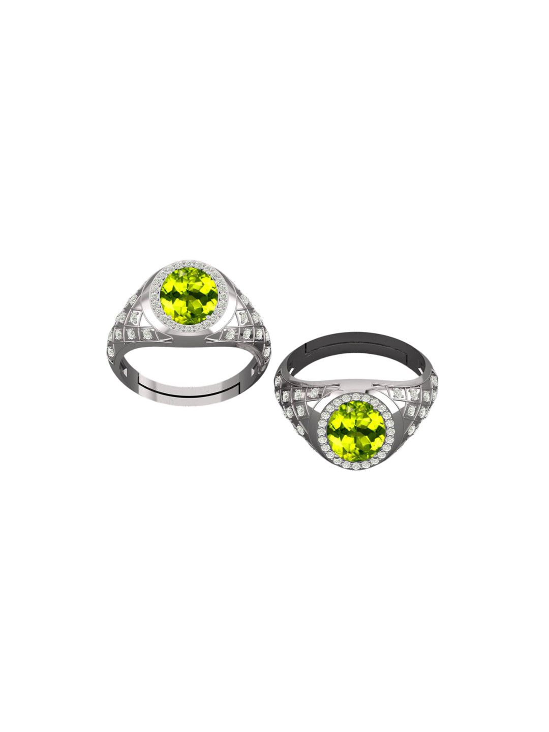 

LMDPRAJAPATIS Unisex Embellished Ring, Silver