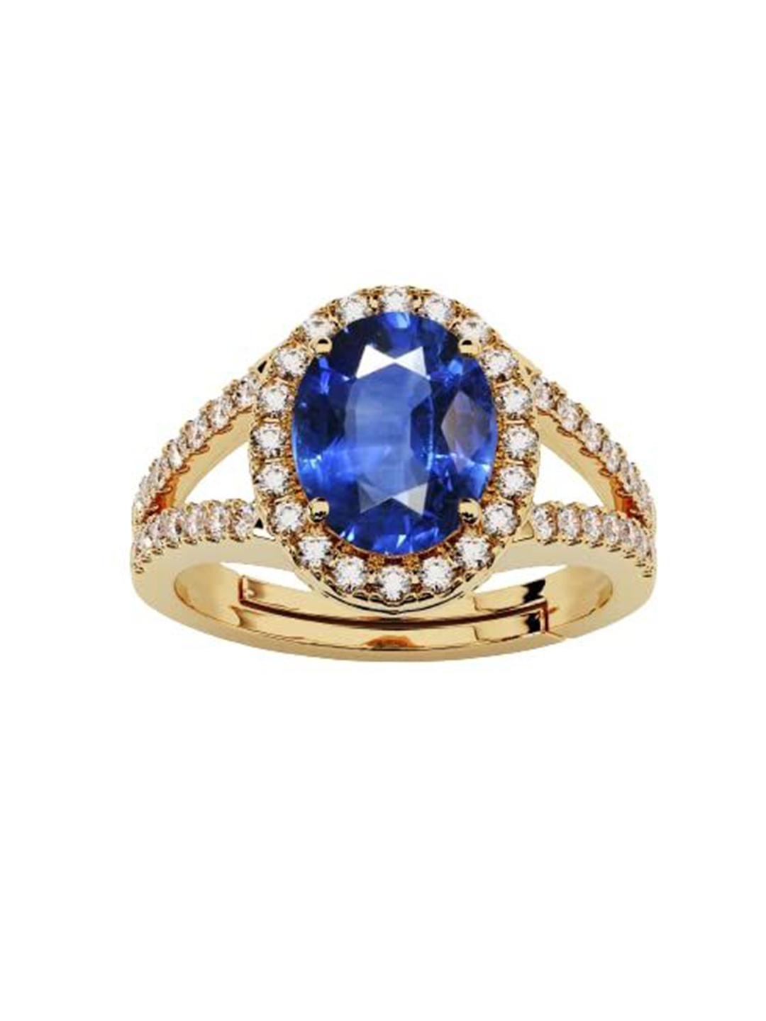 

LMDPRAJAPATIS Unisex Embellished Ring, Blue