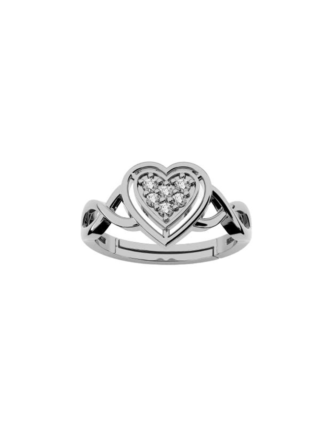 

LMDPRAJAPATIS Unisex Embellished Ring, Silver