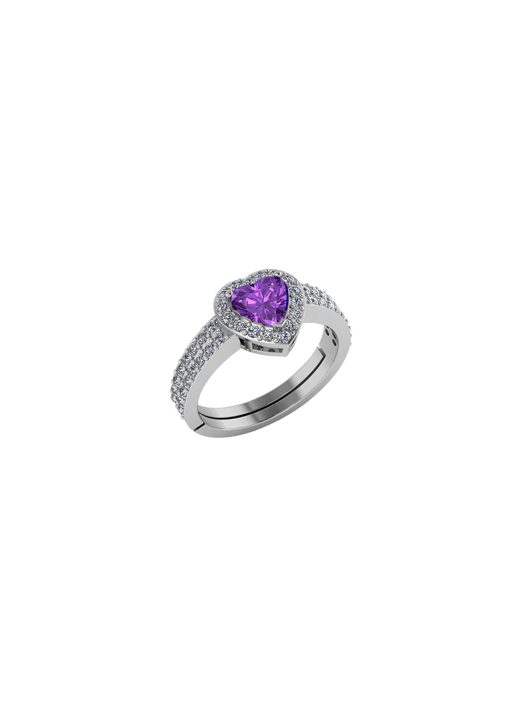 

LMDPRAJAPATIS Unisex Embellished Ring, Purple