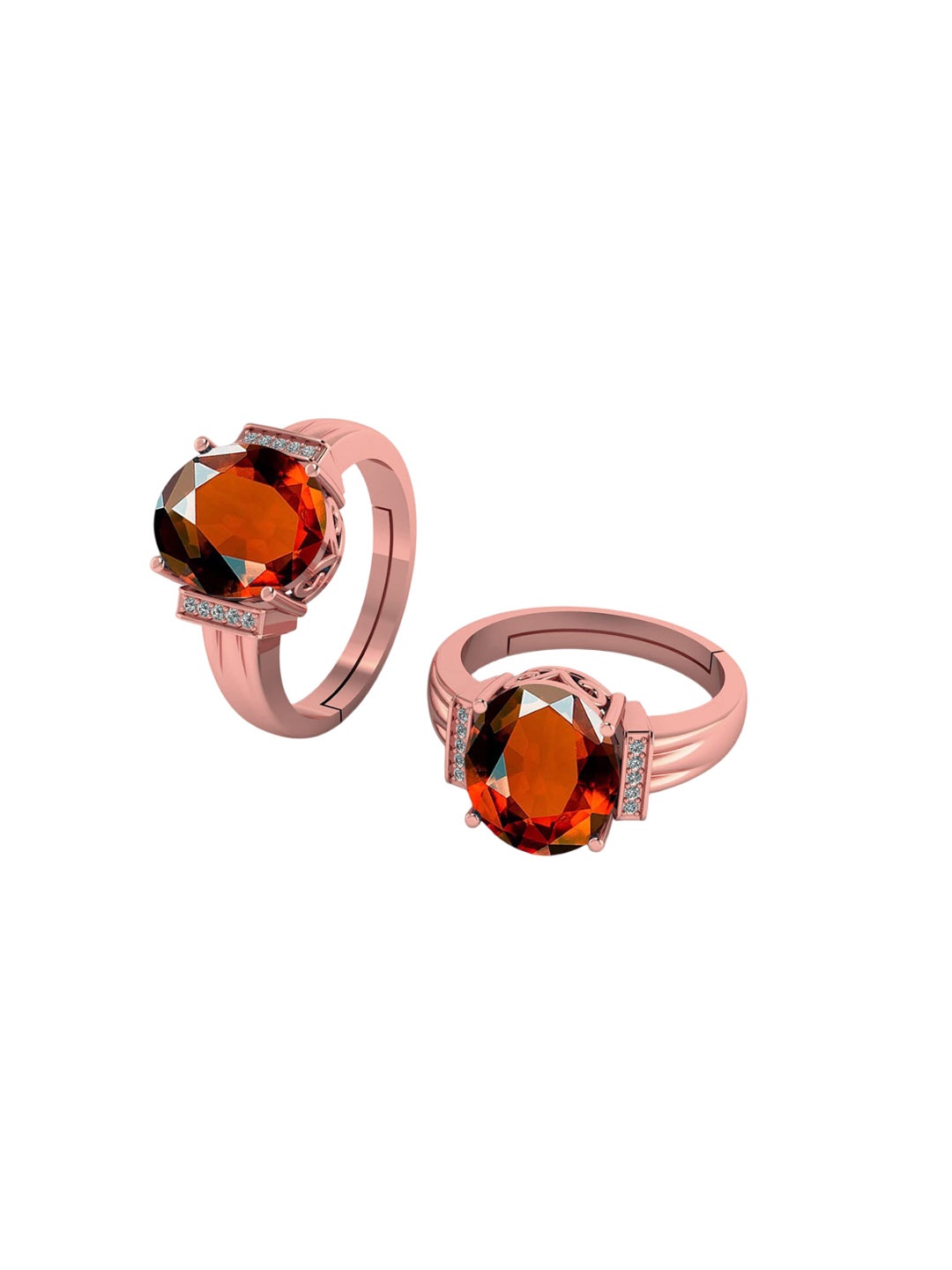 

LMDPRAJAPATIS Unisex Embellished Ring, Brown