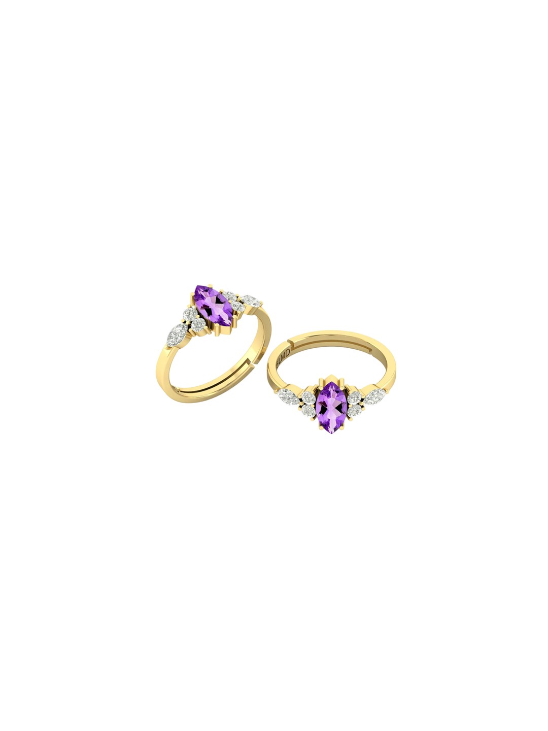 

LMDPRAJAPATIS Unisex Embellished Ring, Purple