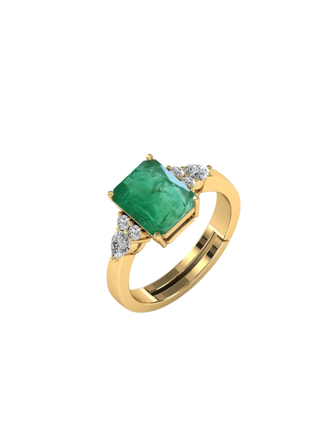 

LMDPRAJAPATIS Unisex Embellished Ring, Gold