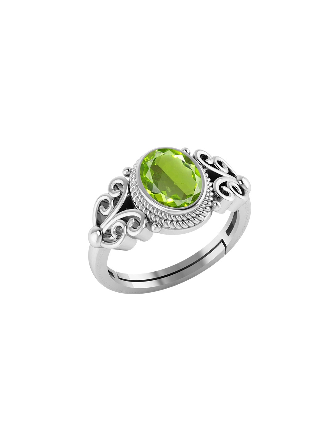 

LMDPRAJAPATIS Unisex Embellished Ring, Silver