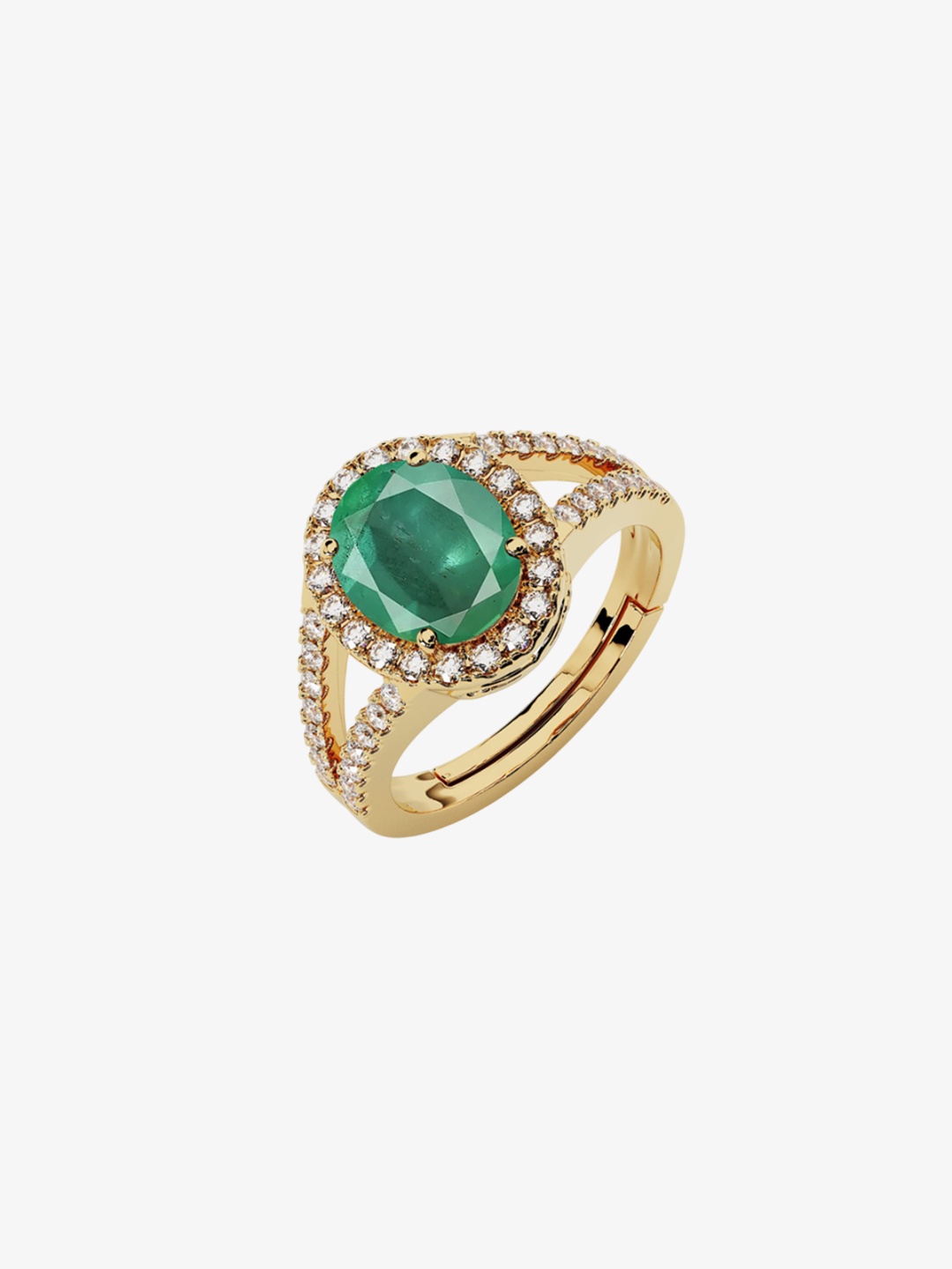 

LMDPRAJAPATIS Unisex Embellished Ring, Green