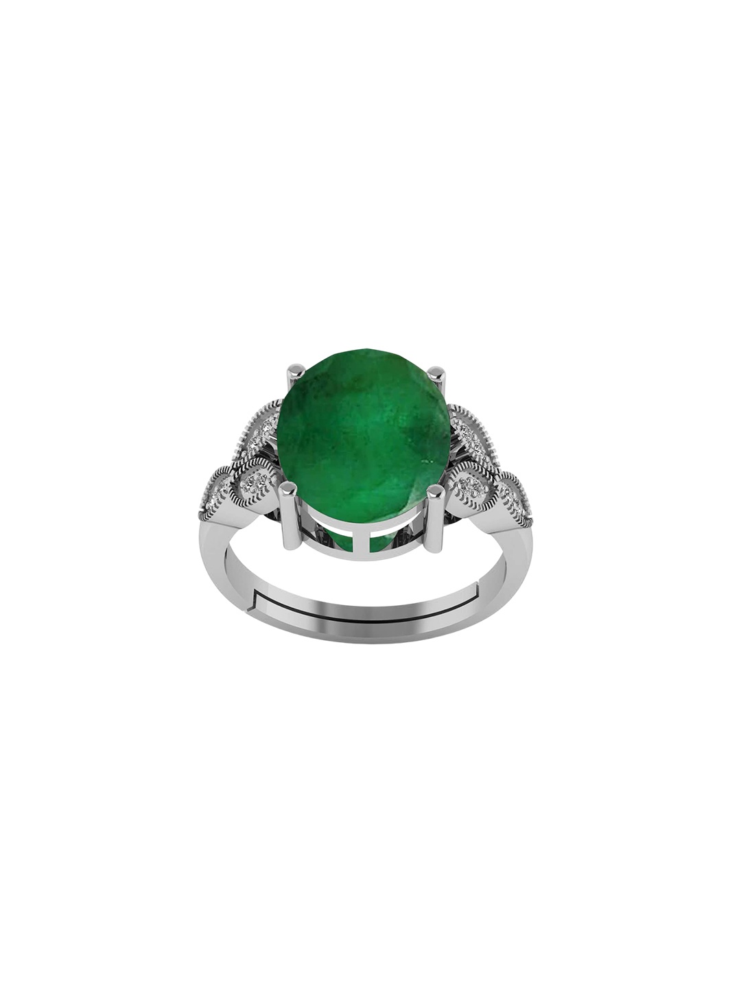 

LMDPRAJAPATIS Unisex Embellished Ring, Green