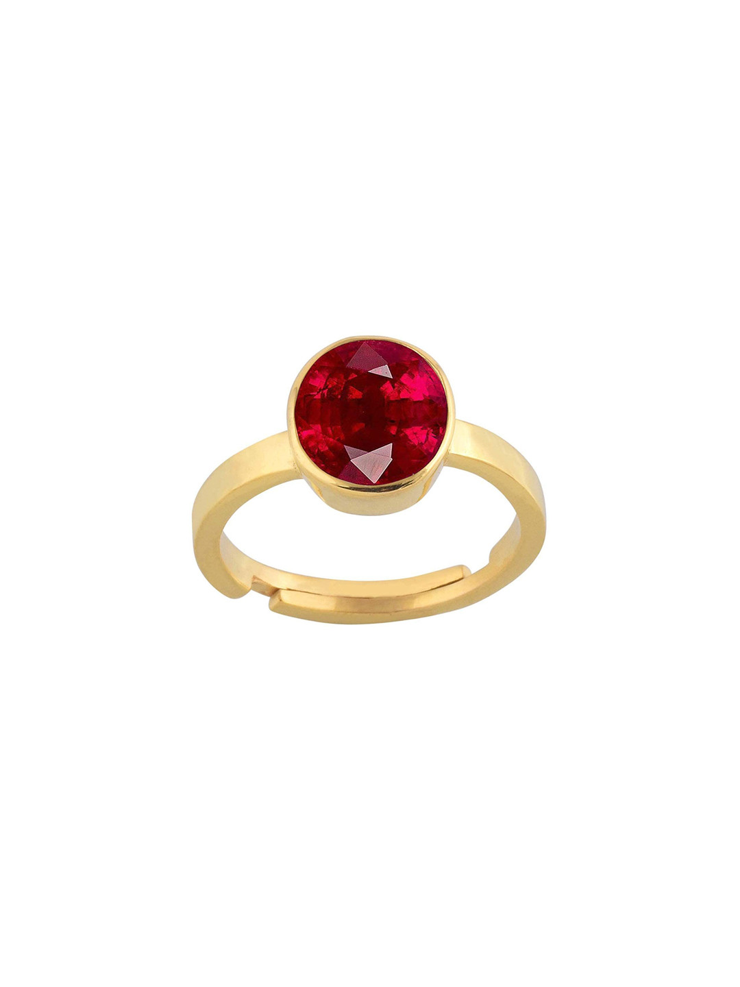 

LMDPRAJAPATIS Unisex Embellished Ring, Red