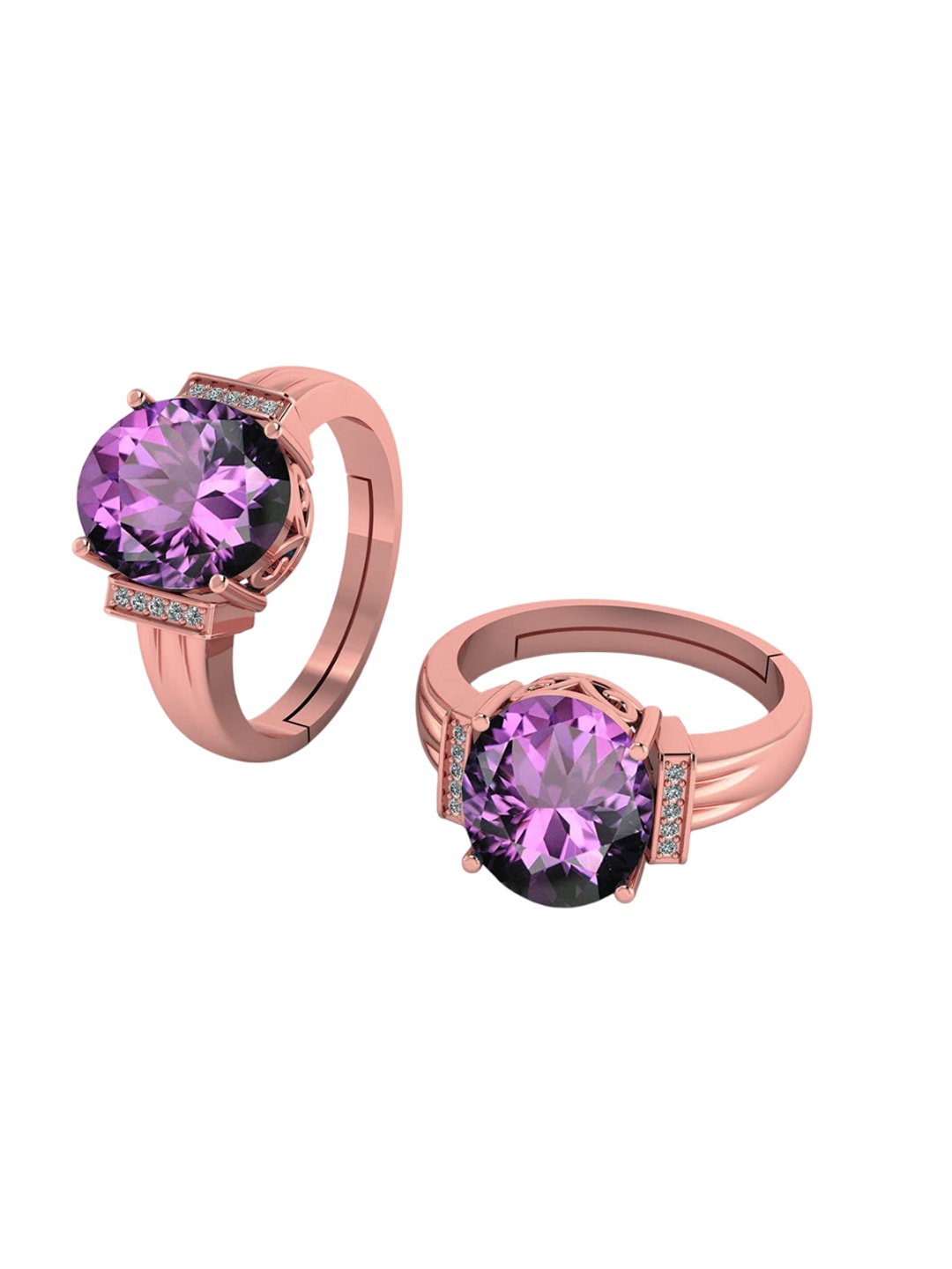 

LMDPRAJAPATIS Unisex Embellished Ring, Purple