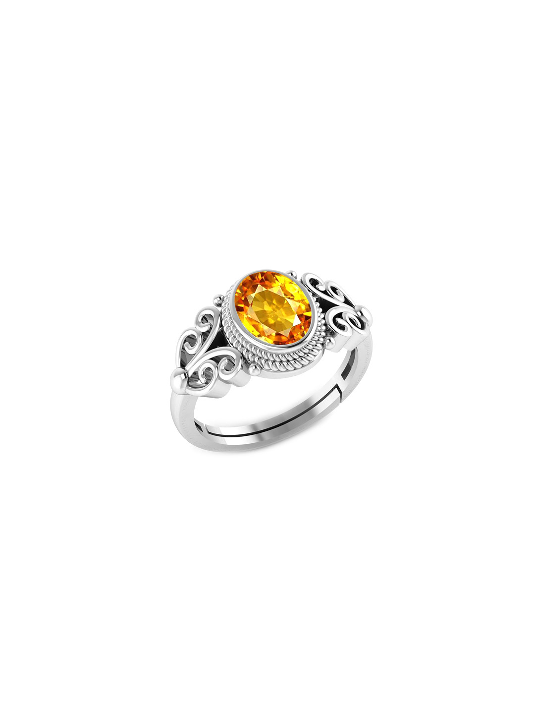 

LMDPRAJAPATIS Unisex Embellished Ring, Silver