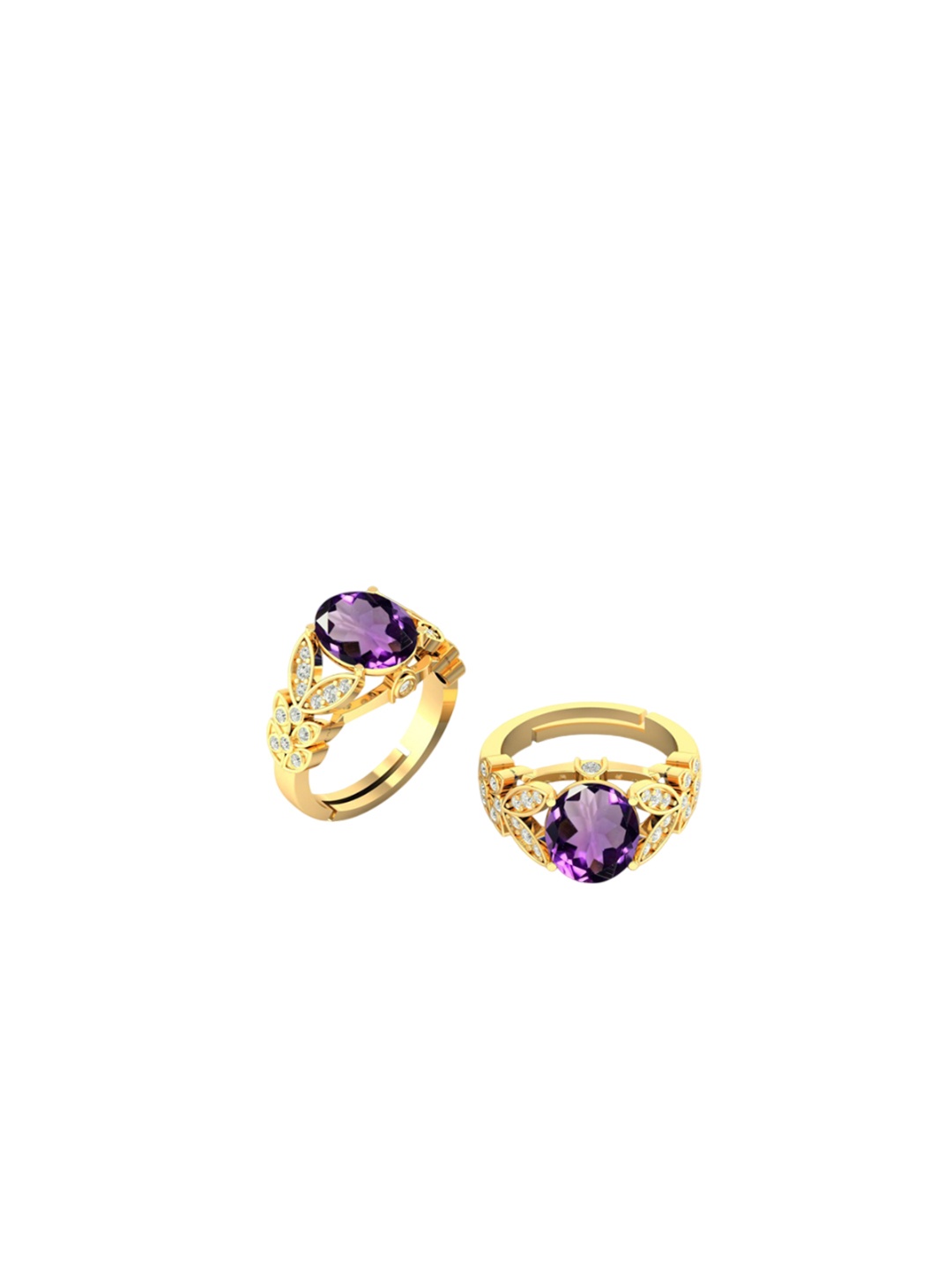 

LMDPRAJAPATIS Unisex Embellished Ring, Gold