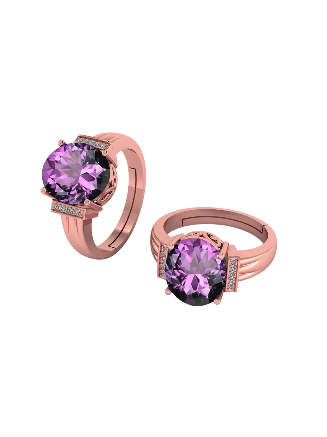 

LMDPRAJAPATIS Unisex Embellished Ring, Purple