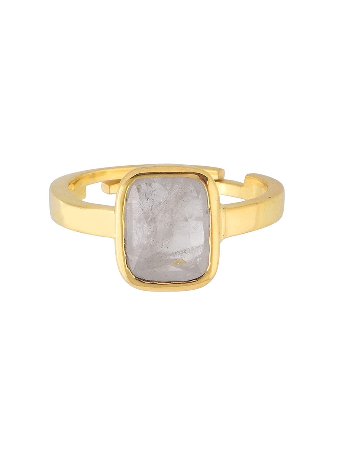 

LMDPRAJAPATIS Unisex Embellished Ring, White