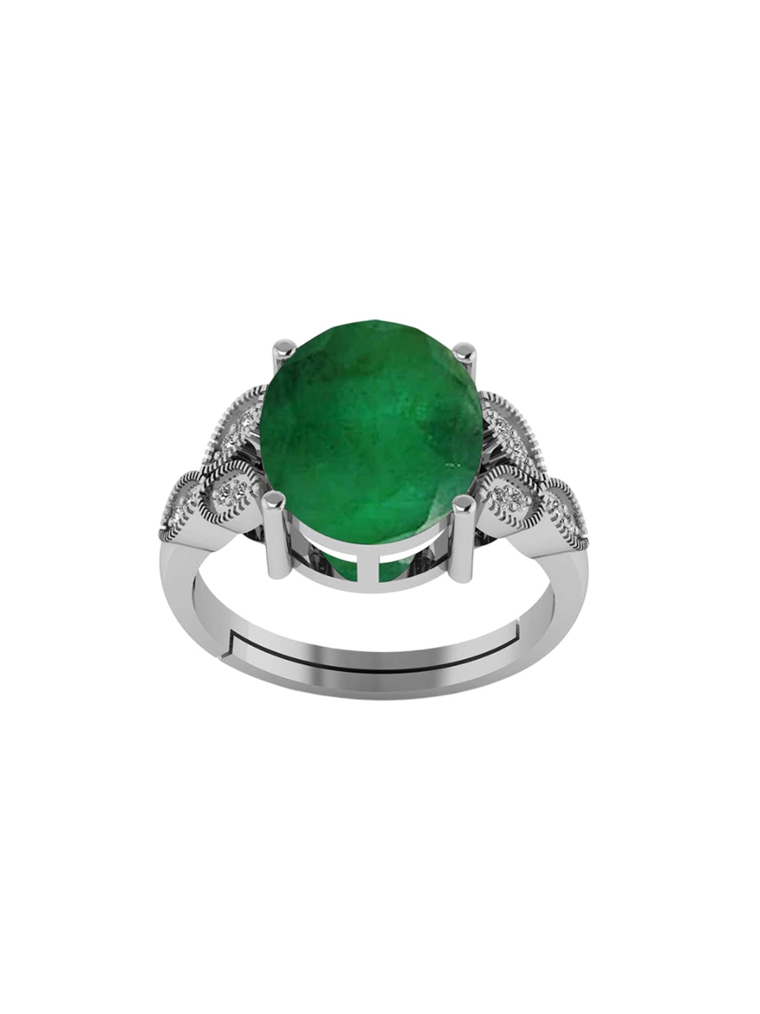 

LMDPRAJAPATIS Unisex Embellished Ring, Green