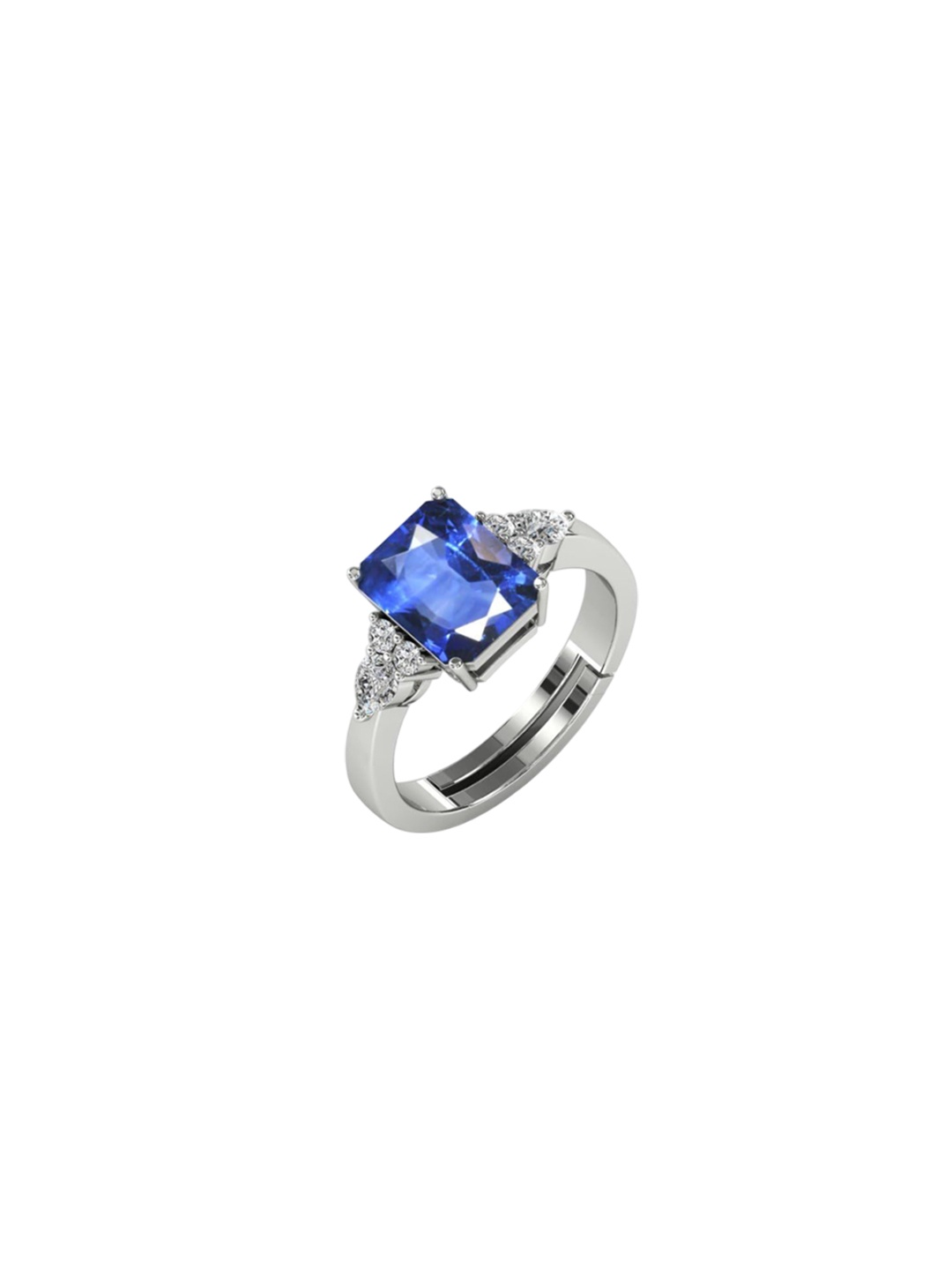 

LMDPRAJAPATIS Unisex Embellished Ring, Silver