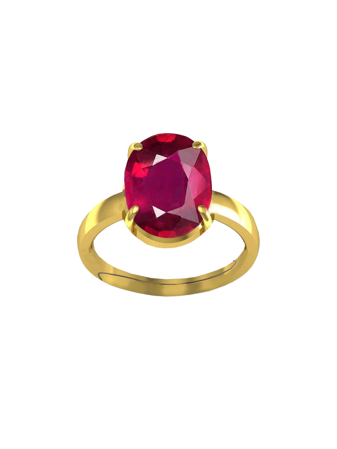 

LMDPRAJAPATIS Unisex Embellished Ring, Red