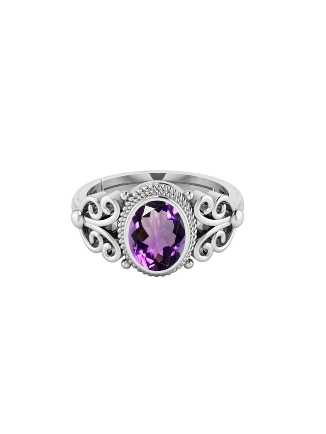 

LMDPRAJAPATIS Unisex Embellished Ring, Silver