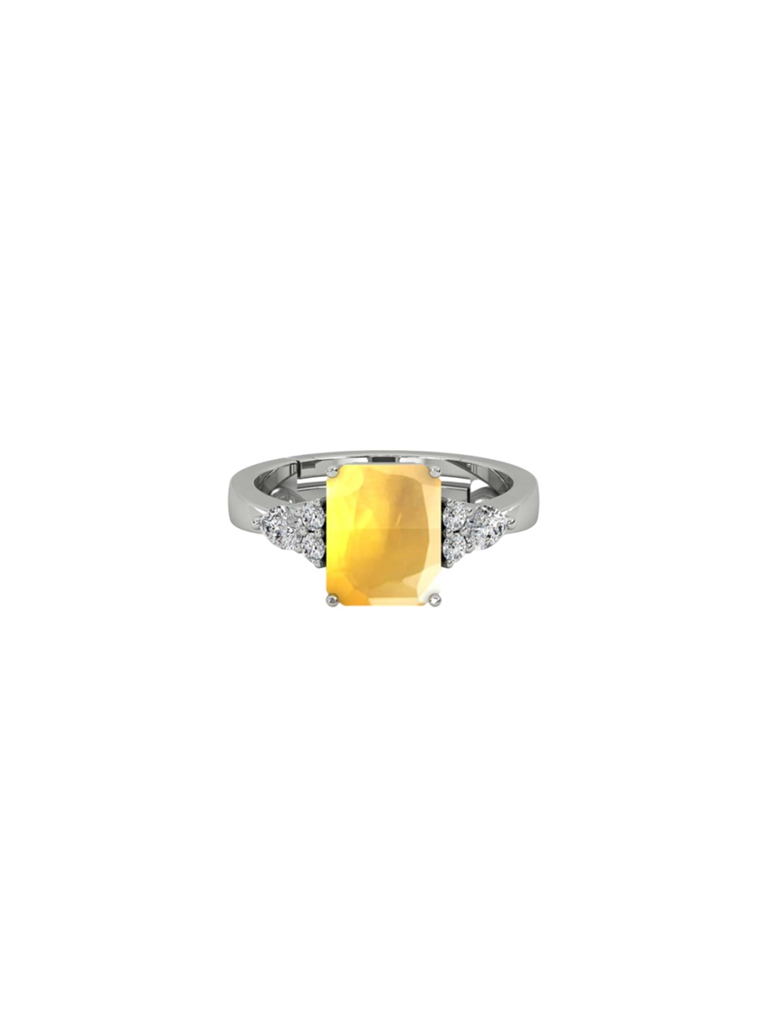 

LMDPRAJAPATIS Unisex Embellished Ring, Silver