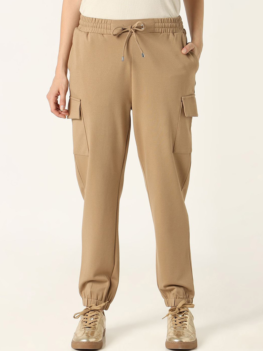 

R&B Women Mid-Rise Joggers, Beige