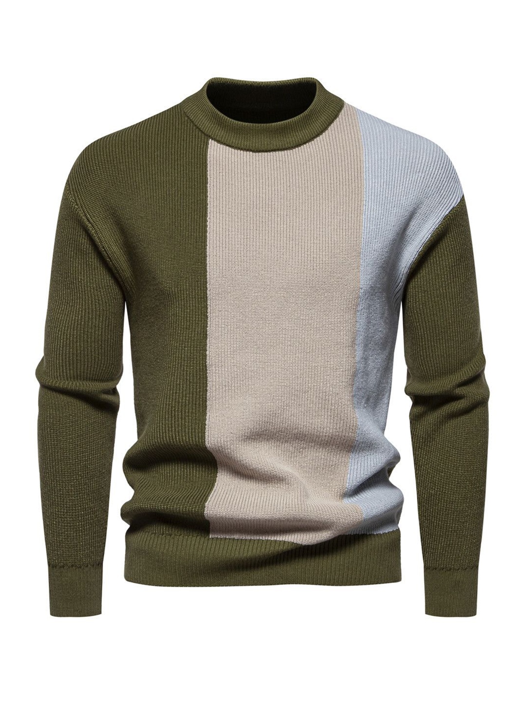 

StyleCast x Revolte Men Colourblocked Pullover, Green