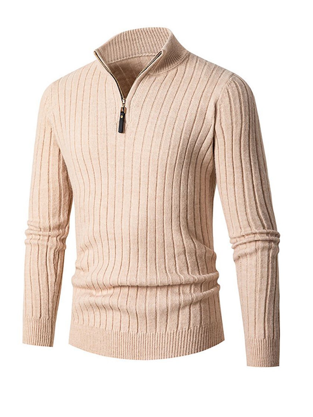 

StyleCast x Revolte Men Ribbed Pullover, Beige
