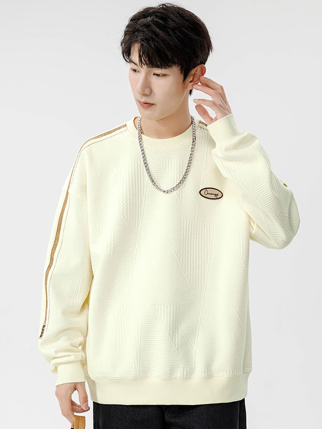 

StyleCast x Revolte Men Sweatshirt, Beige