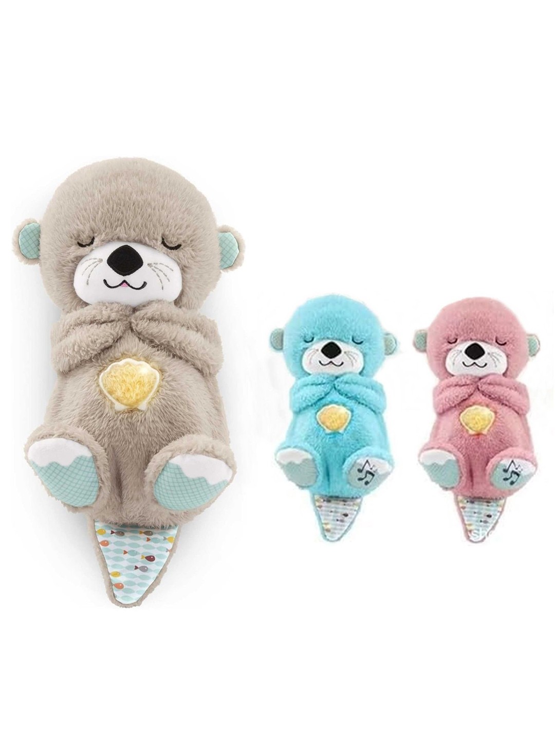 

MUREN Breathing Motion Plush Sleep Aid Teddy Soft Toy, Multi