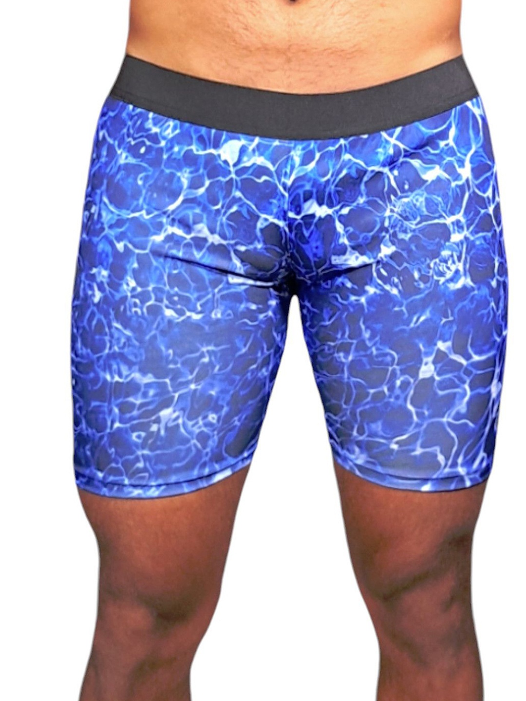 

Aqua Holic Printed Mid Rise Swim Shorts, Blue