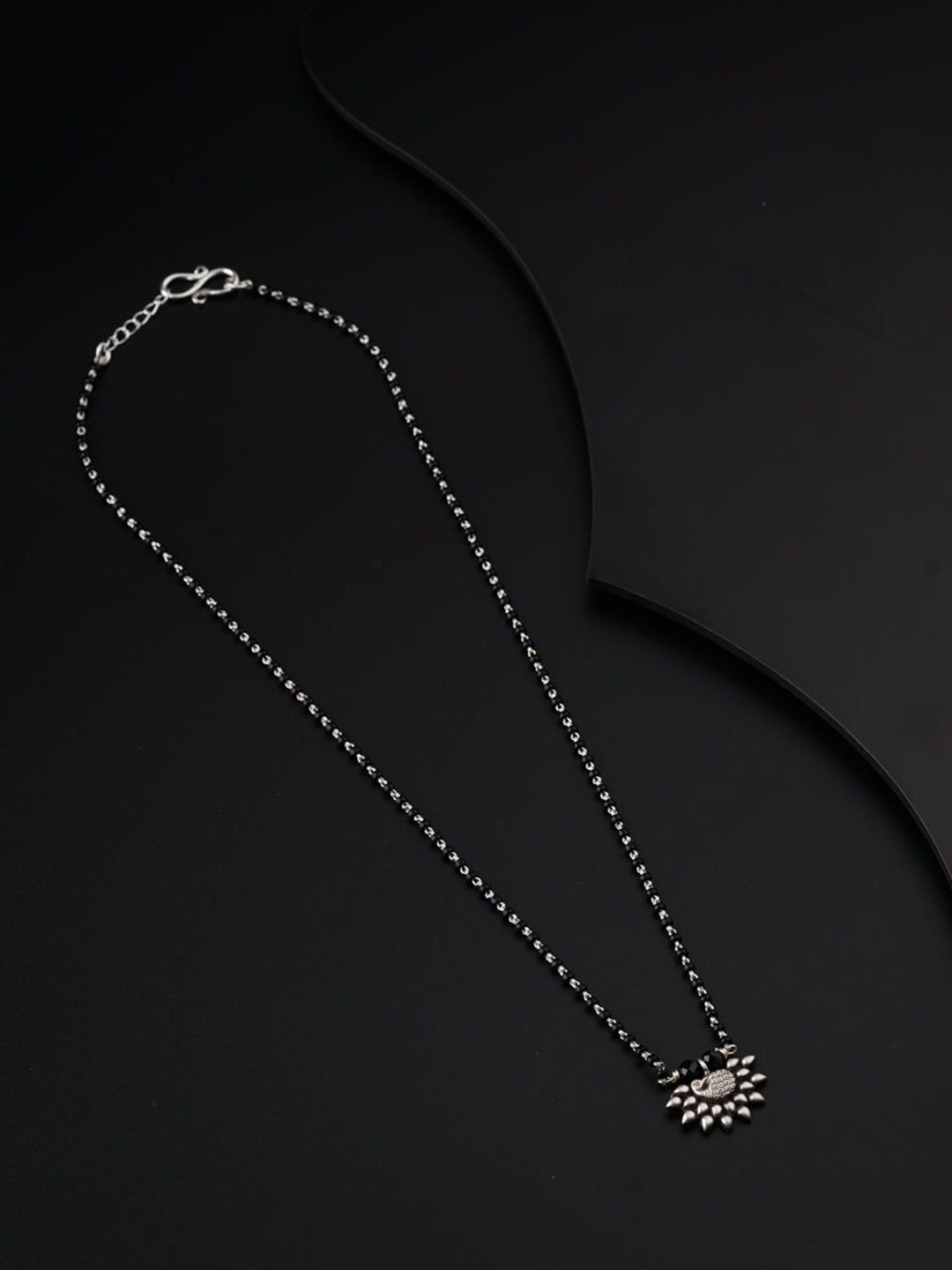 

House of Aadyaa Silver Artificial Beads Mangalsutra